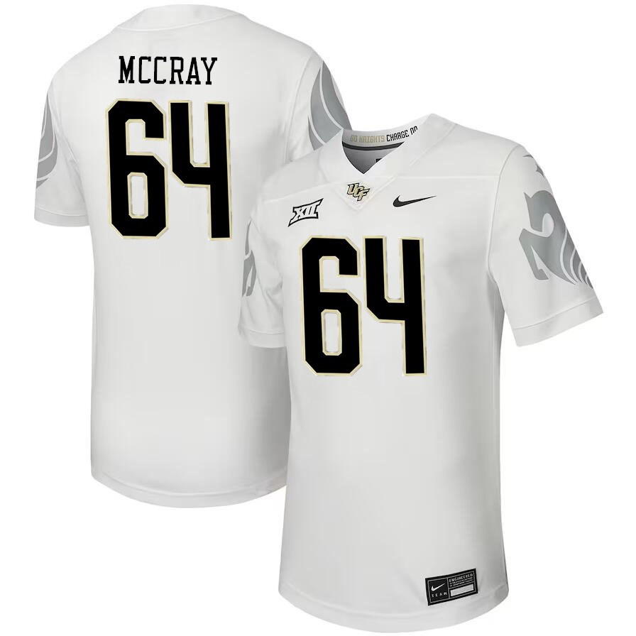 #64 Justin McCray UCF Knights Jerseys Football Stitched-White